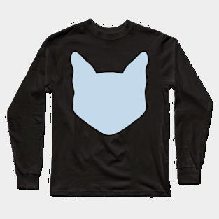 Blue Cat Head Long Sleeve T-Shirt
